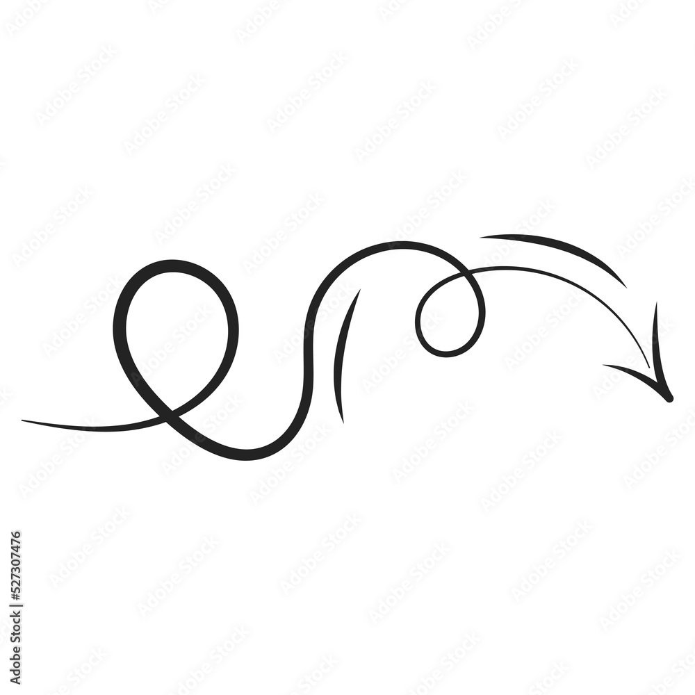 Hand draw arrow, pointer in lineal style. Doodle style icon Hand draw arrow, pointer in lineal style. Doodle style icon