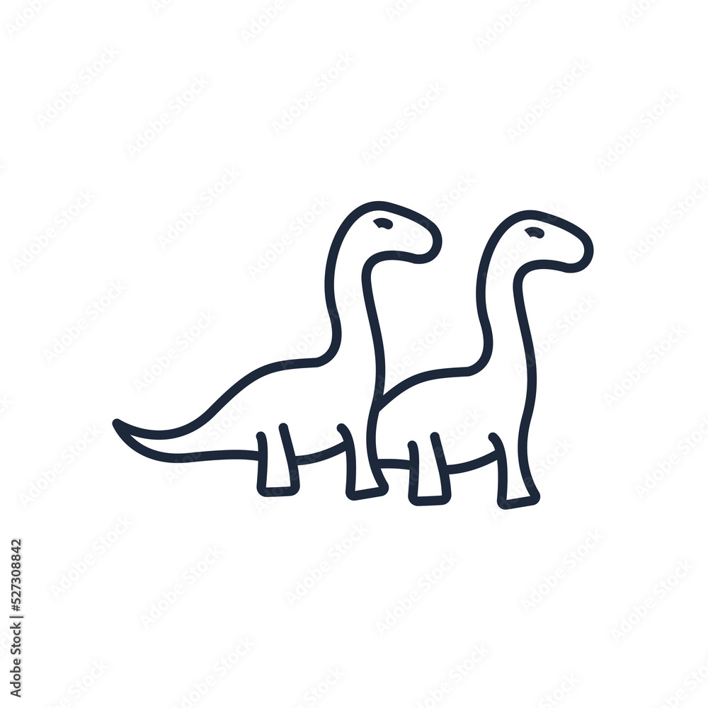 Dinosaurs icons symbol vector elements for infographic web Dinosaurs icons symbol vector elements for infographic web