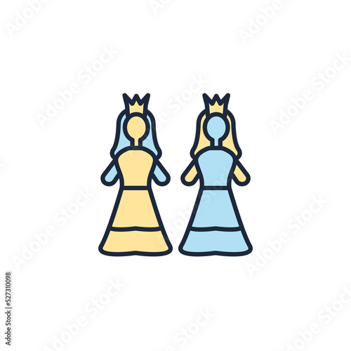 Princes icons  symbol vector elements for infographic web