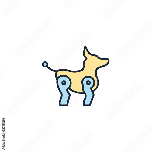 robot dog icons  symbol vector elements for infographic web