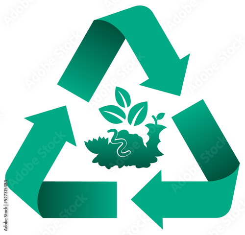picto recyclage végétal vert New 10
