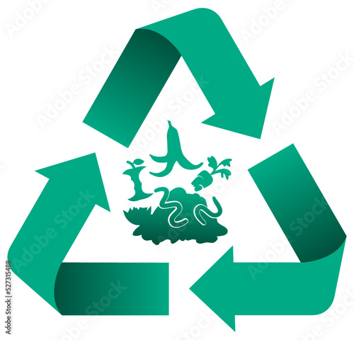 picto recyclage végétal vert New 11