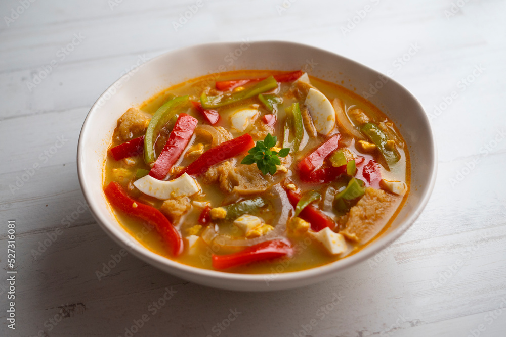Minorcan soup. Traditional soup recipe from the island of Menorca with peppers and bread. Minorcan soup. Traditional soup recipe from the island of Menorca with peppers and bread.
