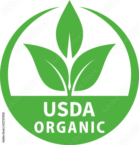 Usda organic green emblem illustration png photo