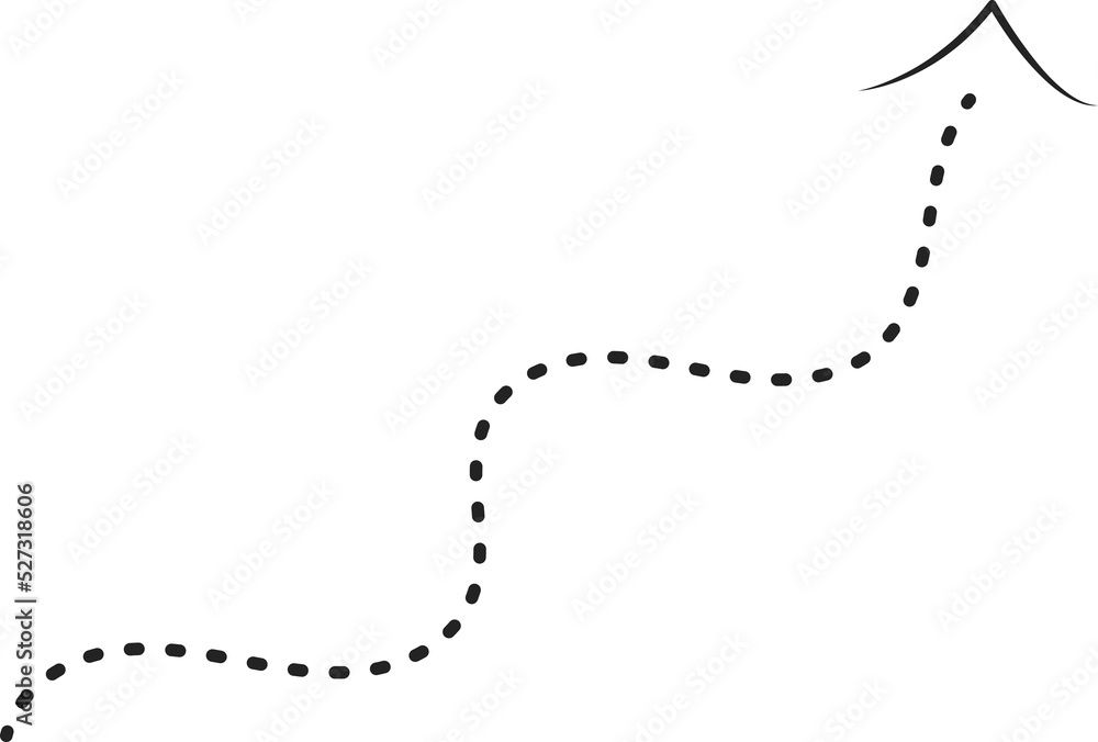 Abstract arrow with dots. Hand draw lineal icon. Pointer and decoration for banners Abstract arrow with dots. Hand draw lineal icon. Pointer and decoration for banners