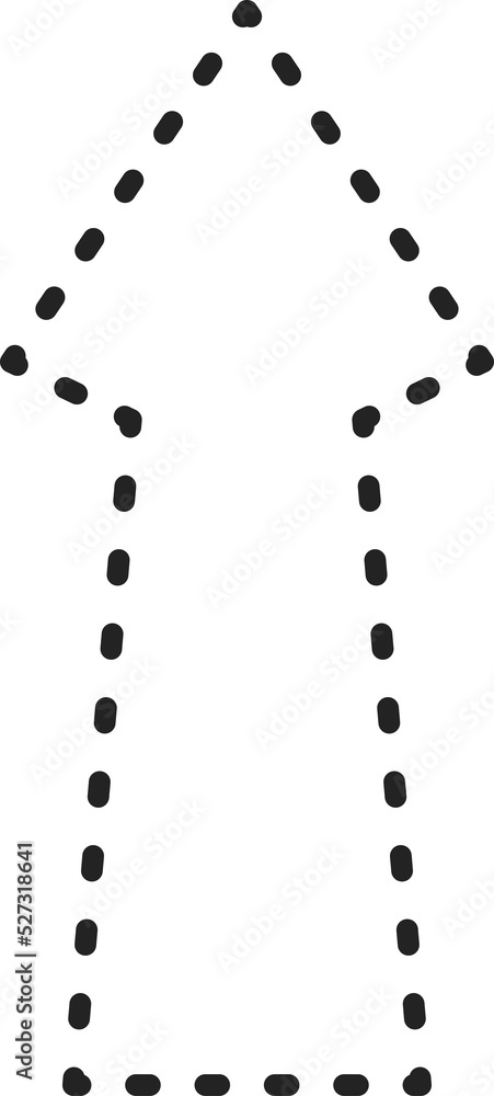 Abstract arrow with dots. Hand draw lineal icon. Pointer and decoration for banners Abstract arrow with dots. Hand draw lineal icon. Pointer and decoration for banners