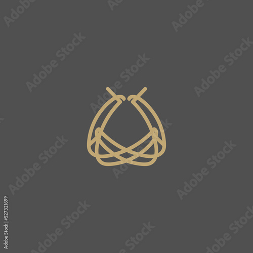 logo with abstract line concept