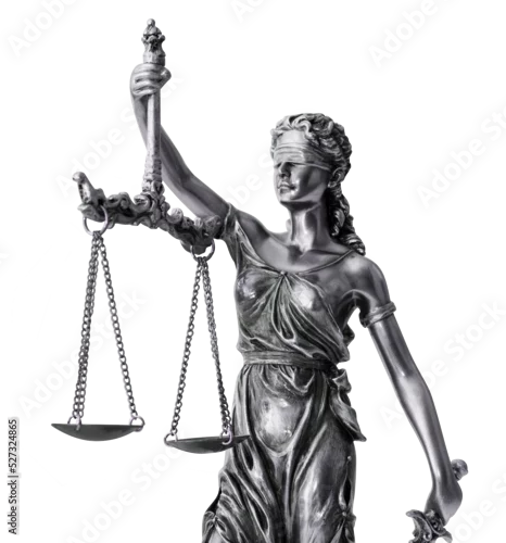 Obraz Lady Justice isolated, single object, law concept