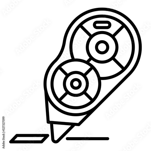 correction tape to erase pen on paper