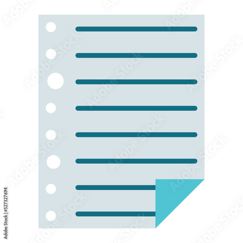 a sheet of paper with a hole in the side
