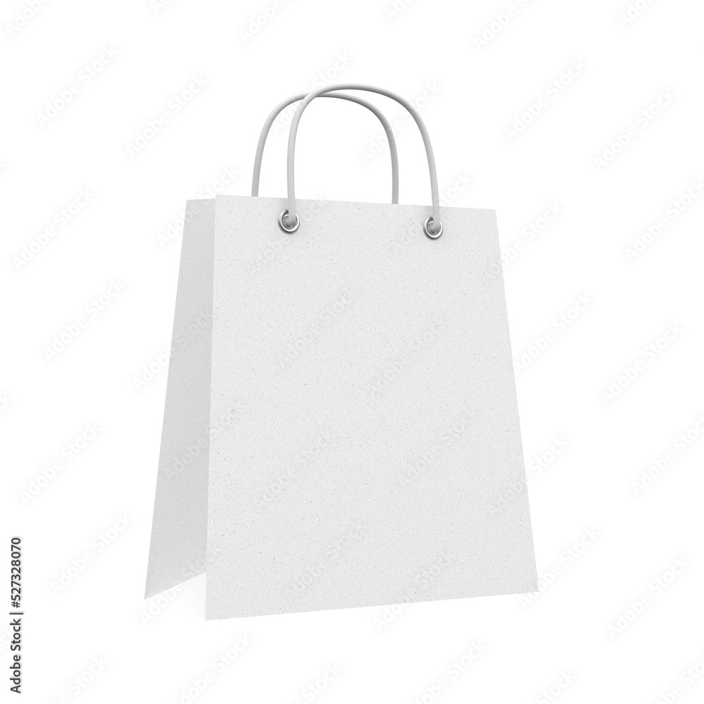 Shopping bag. Paper bag. 3D element. Shopping bag. Paper bag. 3D element.