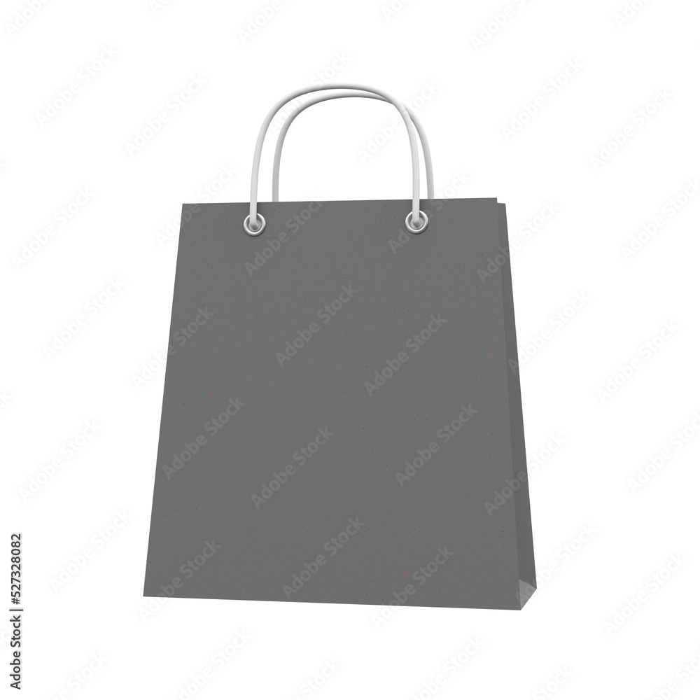 Shopping bag. Paper bag. 3D element. Shopping bag. Paper bag. 3D element.
