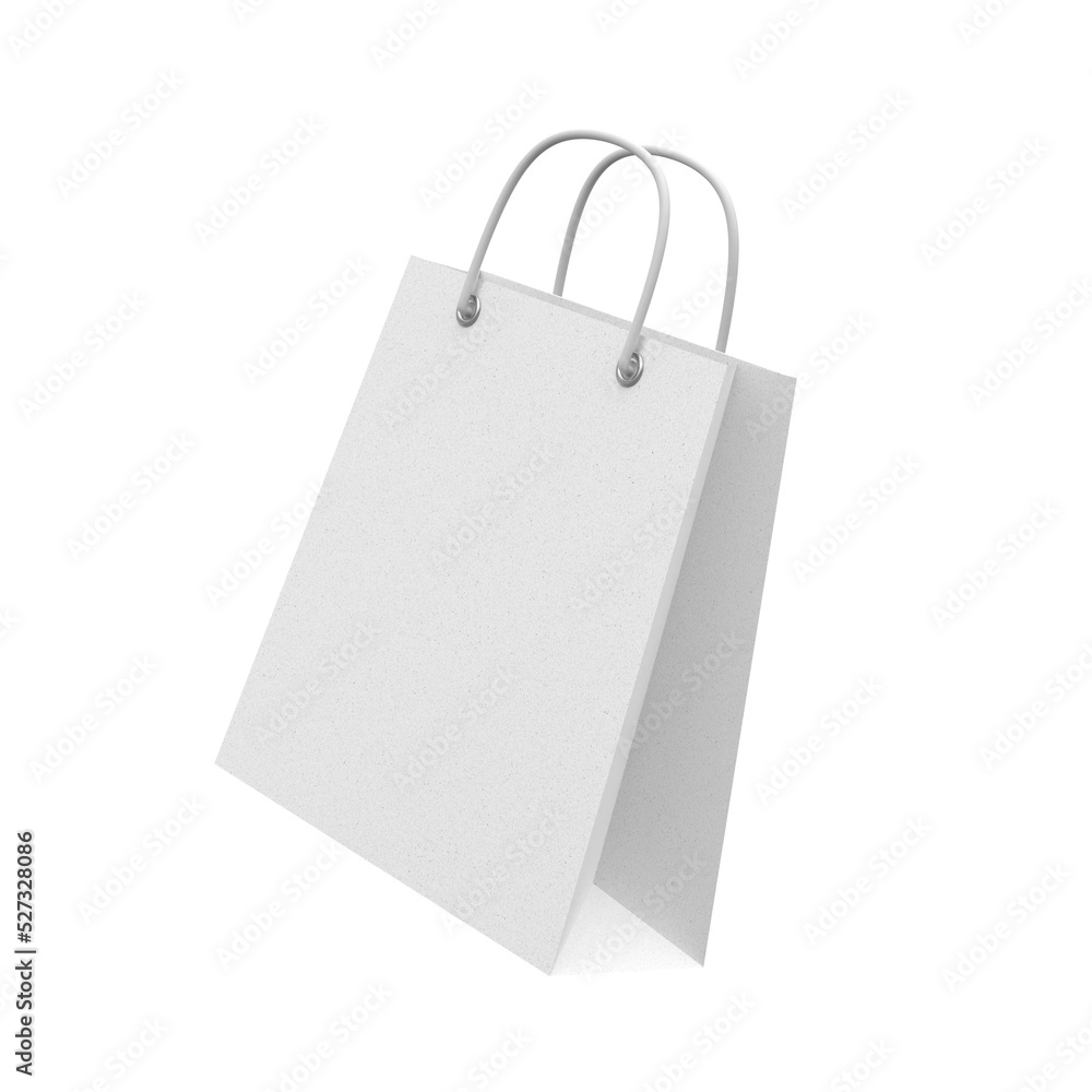 Shopping bag. Paper bag. 3D element. Shopping bag. Paper bag. 3D element.