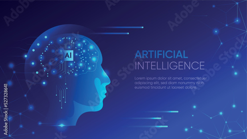 Artificial Intelligence Background Vector Illustration