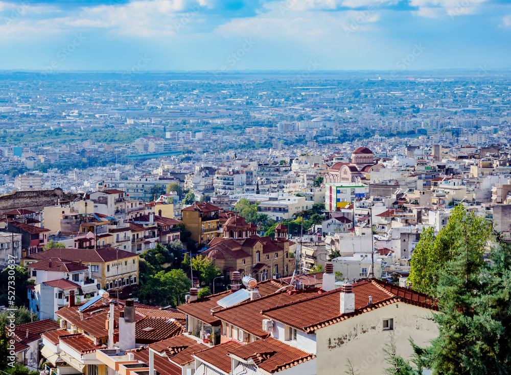 Cityscape seen from the Upper Town, Thessaloniki, Central Macedonia, Greece