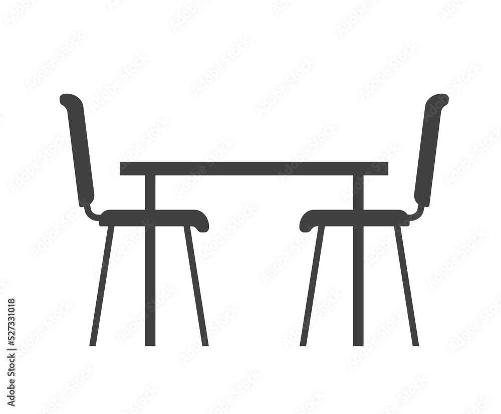 table and chairs icon- vector illustration table and chairs icon- vector illustration
