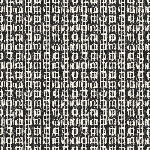 Monochrome Distressed Mesh Textured Checkered Pattern