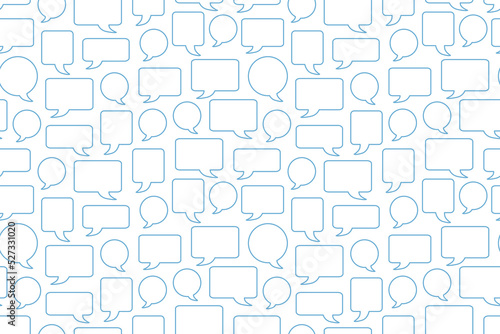 seamless pattern with speech bubbles, chat windows- vector illustration