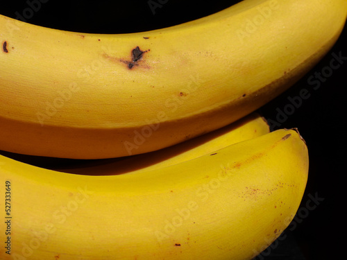 Bananas plátanos amarillas vista de cerca