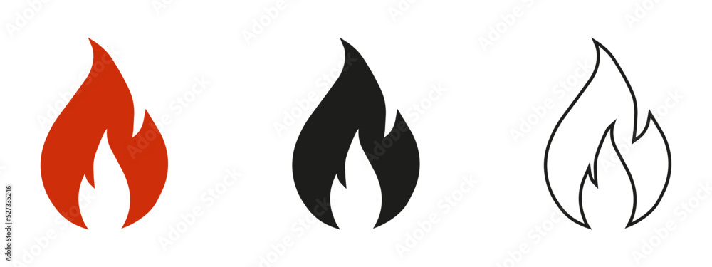 Fire flame vector icons. Flaming badge. Igniting border and lines. Stock vector illustration. eps10 Fire flame vector icons. Flaming badge. Igniting border and lines. Stock vector illustration. eps10