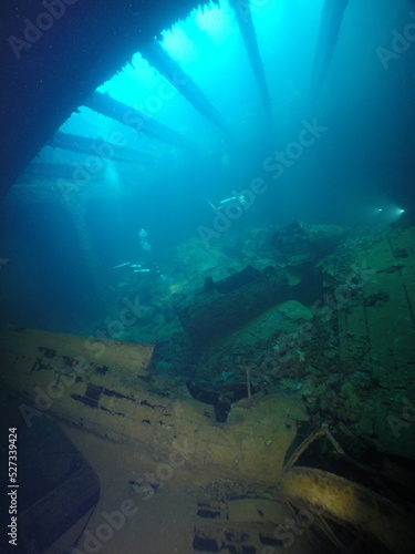 Wallpaper Mural Famous wreck ship Fujikawa maru in Truk lagoon. Torontodigital.ca