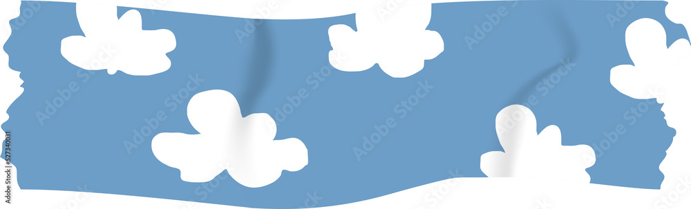 Drawn cute blue washi tape Drawn cute blue washi tape