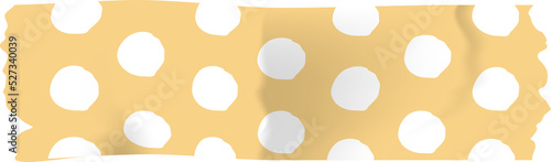 Drawn cute yellow washi tape