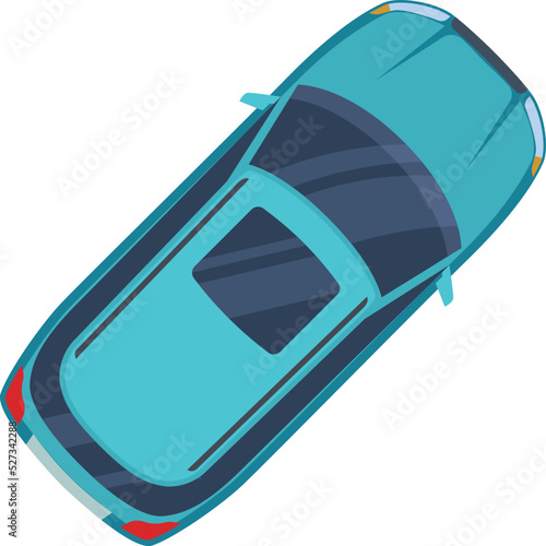 Blue wagon car. Family travel auto icon