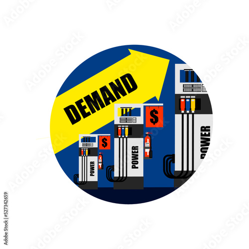 the demand  of  fuel demand iluustration.
