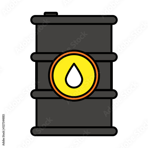 fluid barrels Concept, US gallons Vector color Icon Design, crude oil and natural Liquid Gas Symbol, Petroleum and gasoline Sign, power and energy market stock illustration