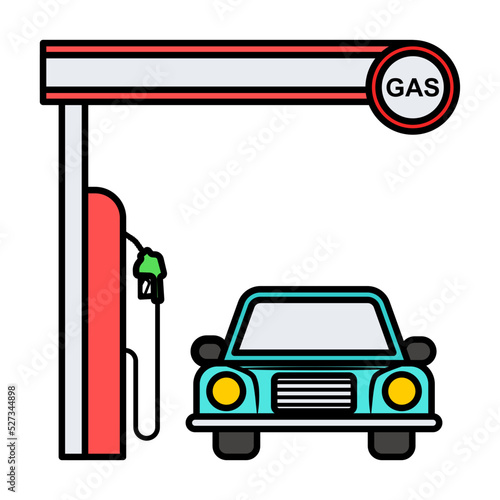 petrol bowsers with vehicle Front View Concept, gasoline pump Vector color Icon Design, crude oil and natural  Liquid Gas Symbol, Petroleum  and gasoline Sign, power and energy market stock illustrati