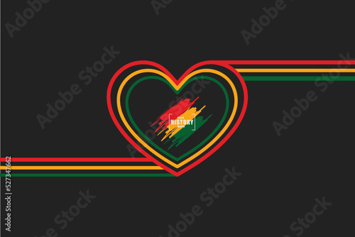Black History Month background. Vector illustration of design template for national holiday. Annual celebration in february in USA and Canada, october in UK vector illustration