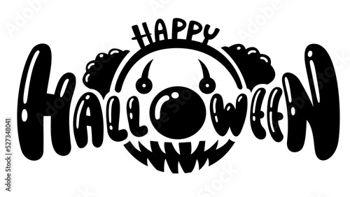 Happy Halloween Text Design, Vector