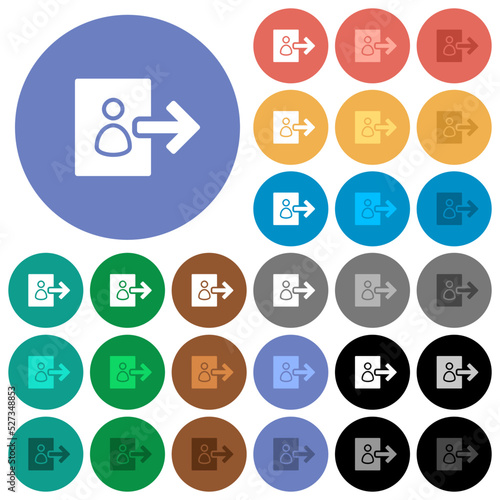 User logout alternate round flat multi colored icons