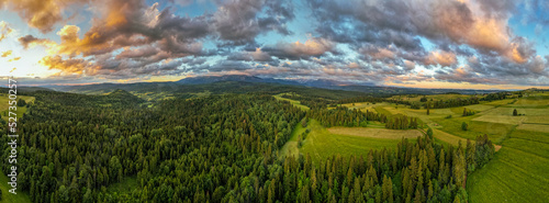 High Tatras in Poland. Drone Panorama