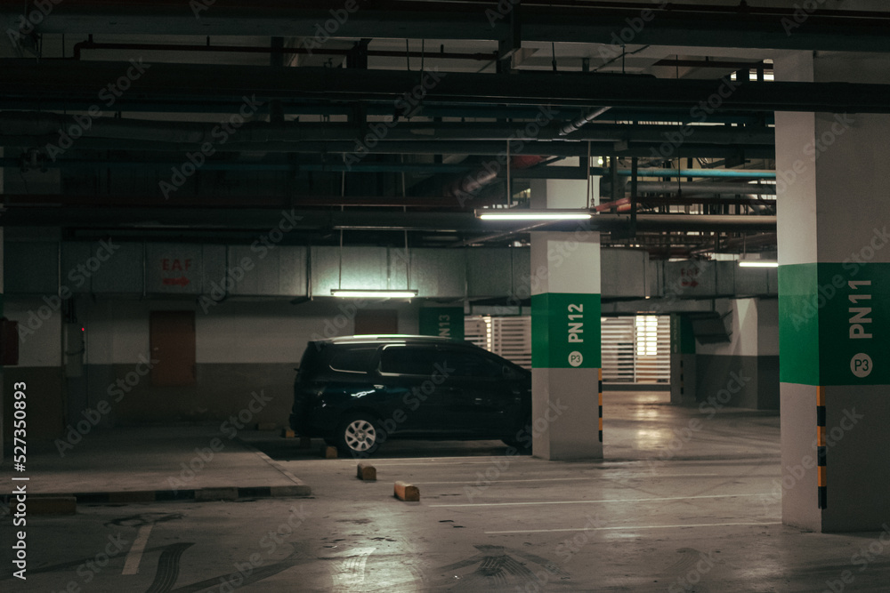 Interior of a Parking Lot