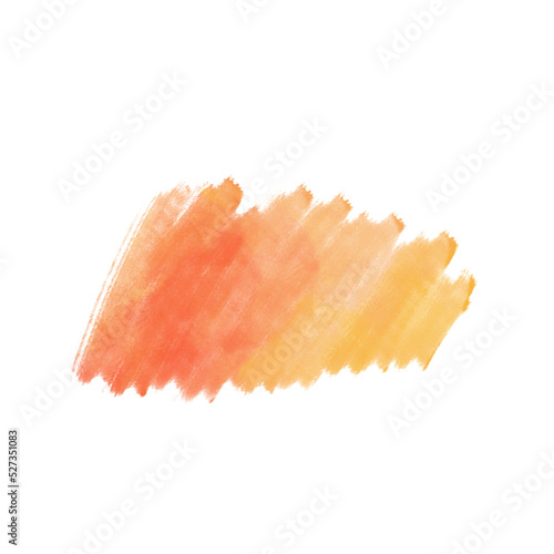 Pink and orange color hand drawn watercolor liquid stain for decorate.