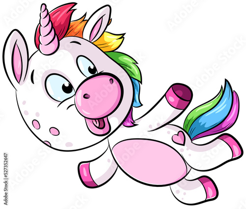 Niedliches fliegendes Einhorn - Vektor Illustration