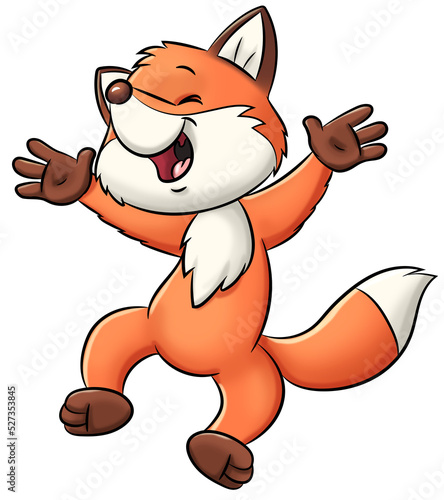 Niedlicher lachender Fuchs