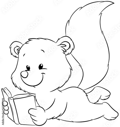 Ein niedlicher lesender Polarfuchs