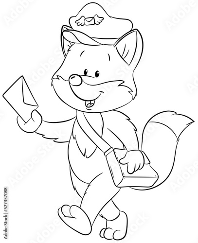 Ein niedlicher Fuchs als Briefträger