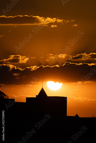 dawns in the Carabanchel neighborhood of Madrid  Spain