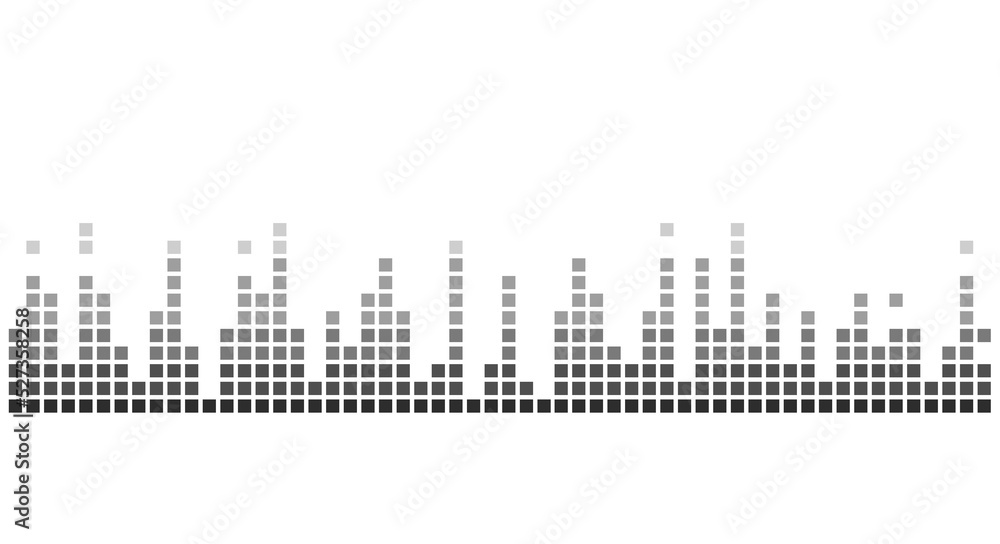 Naklejka premium Monochrome sound waves