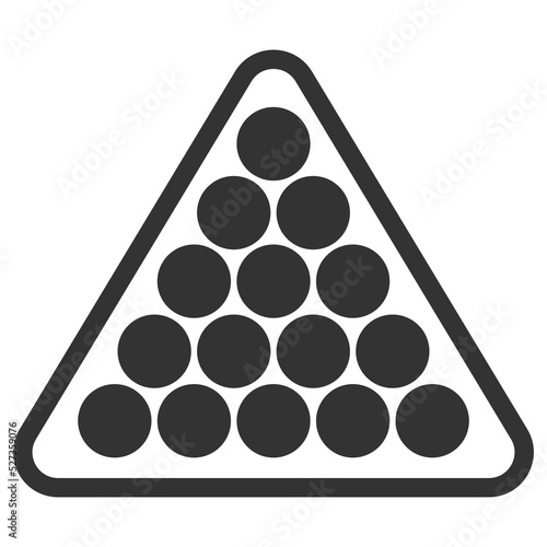 Billiard vector icon. Snooker sign. Flat style vector illustration isolated on white background