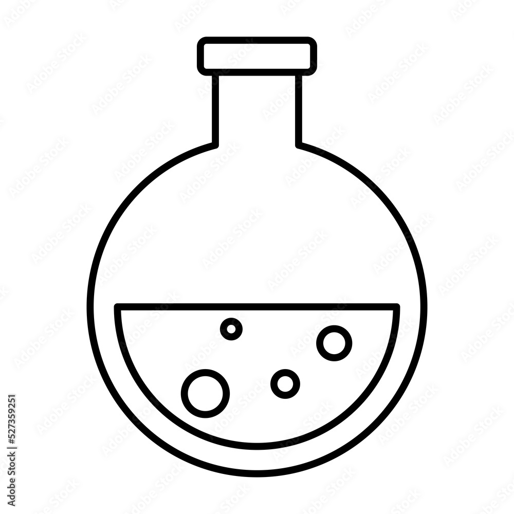 Sphere flask with acid for chemical laboratory Sphere flask with acid for chemical laboratory