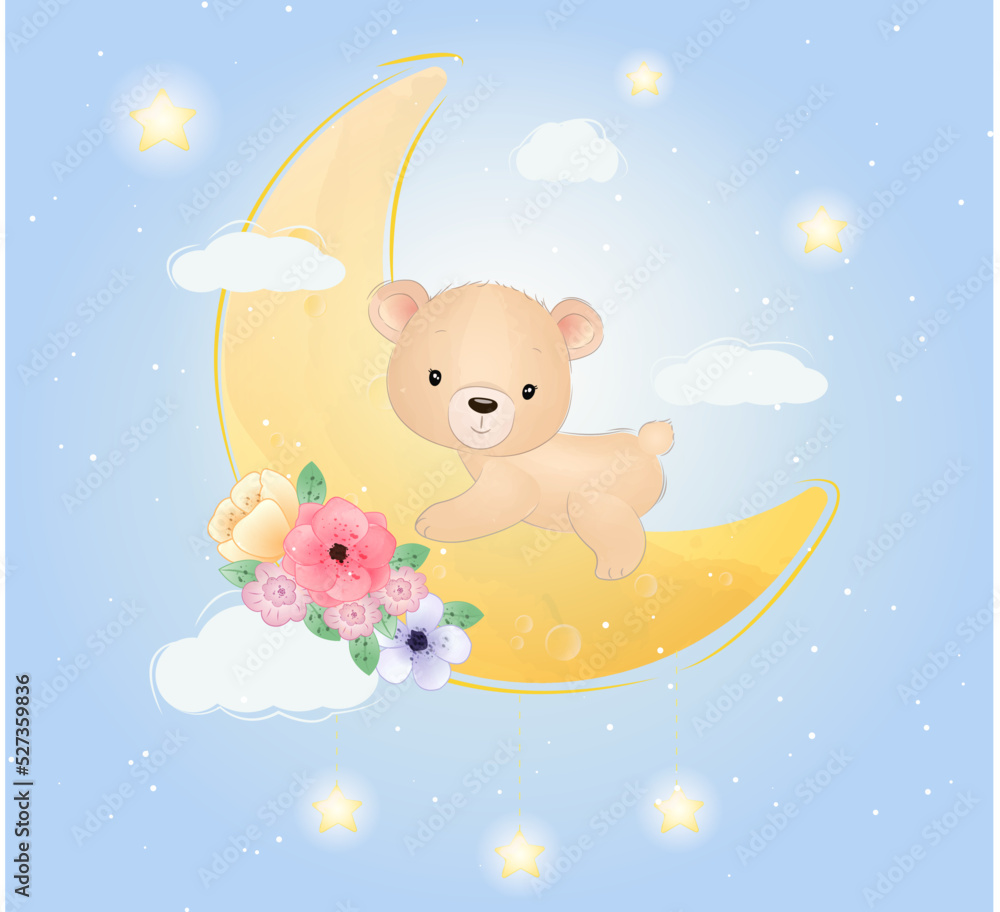 baby bear sleeping on the moon baby bear sleeping on the moon