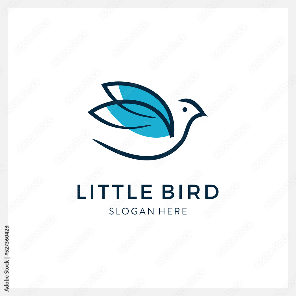 Bird logo vector line art design template luxury modern minimalist and feminine for business Bird logo vector line art design template luxury modern minimalist and feminine for business