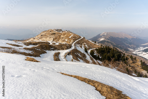 View towards ex base Nato, a radar zone, from Monte Grappa in Treviso (Italy) photo