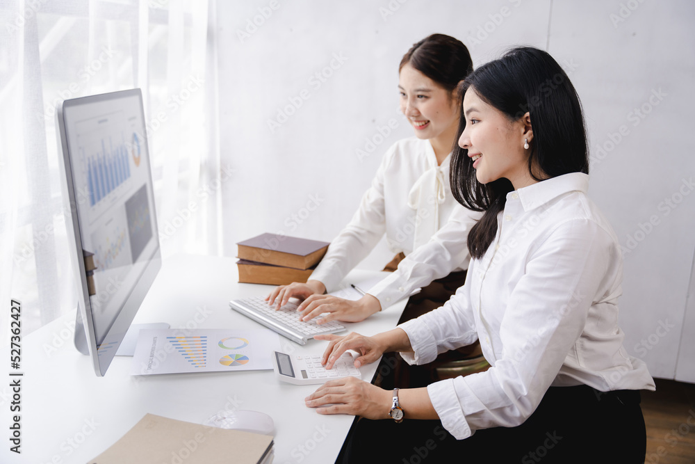 The financiers are calculating personal taxes for their customers.