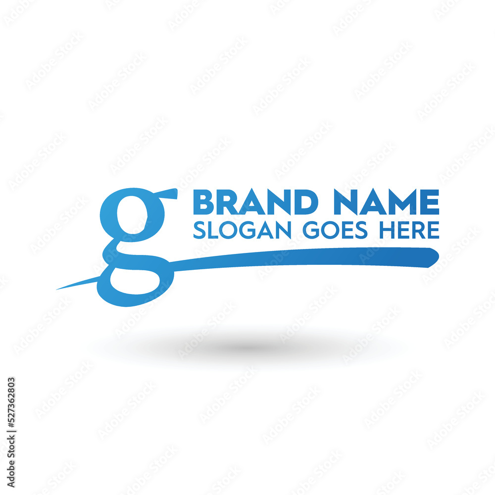 Letter G Logo Design With Line Under Letter G Logo Design With Line Under
